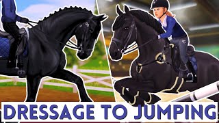 DRESSAGE STALLION TRIES SHOW JUMPING  Star Stable Realistic Roleplay [upl. by Courcy]