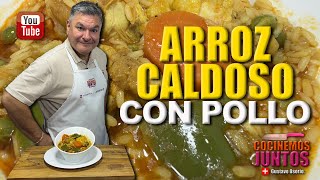 Como hacer ARROZ CALDOSO CON POLLO [upl. by Lainahtan678]