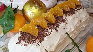 🧑‍🎄Buche crème mascarpone clémentine 🧑‍🎄 [upl. by Aitekram529]