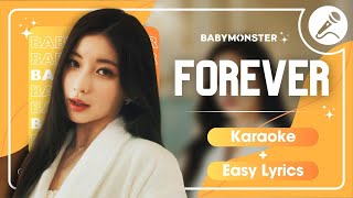 BABYMONSTER  ‘FOREVER’ Instrumental  Karaoke with Easy Lyrics [upl. by Gnohp]