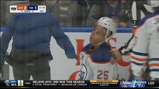 Ryan Reaves Match Penalty Against Darnell Nurse Illegal Check to Head [upl. by Eleonora]