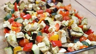 Mediterranes Ofengemüse mit Feta und frischen Kräutern [upl. by Haelat]