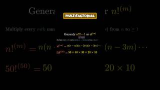 Multifactorials The Secret Math Hack You Didnt Know maths [upl. by Kciredes]