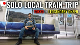 Japan Local Train Adventure from Tokyo to Hidden Onsen in Atami Ep390 [upl. by Amimej]