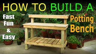 DIY  How to Build a Potting Bench  Work Bench  Official Video [upl. by Matthieu]