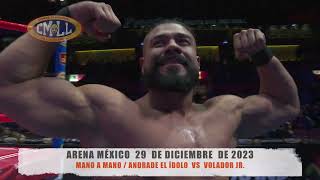 CMLL  MANO A MANO  ANDRADE EL ÍDOLO VS VOLADOR JR  ARENA MÉXICO  291223 [upl. by Coughlin]