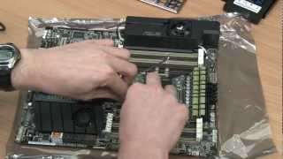 Installing an Intel Core i7 3930K Hexacore CPU on an ASUS Sabertooth X79 Socket 2011 Motherboard [upl. by Ulysses]