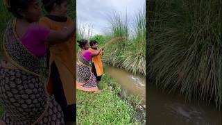 Two Lady Hook Fishing In Canal  Hook Fishing Video hookfish fishingmethod traditionalfishing [upl. by Iru197]