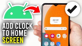 How To Add Clock Widget On Android Home Screen  Full Guide [upl. by Dian]