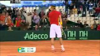 Davis Cup 2011  Nadal vs Monaco  Points of the match [upl. by Moe]