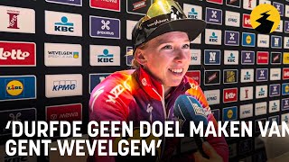 Lorena Wiebes “Durfde geen doel maken van GentWevelgem” [upl. by Ykvir824]