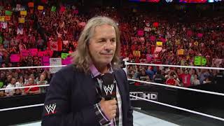 Bret Hart makes his return to Montreal with a HUGE ovation  RAW  Sep 10 2012 [upl. by Annailuj]