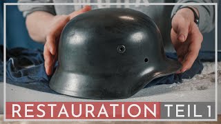 Wehrmacht Stahlhelm Restauration TEIL 1  Helmauswahl amp Entlacken TUTORIAL [upl. by Azarria]