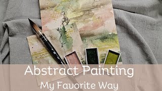 Easy Abstract Watercolor Painting Tutorial For Beginners How To Paint A Series Stress Free [upl. by Eerhs893]