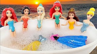 Looking For Disney Princess Mix Rainbow Dress 9 MYSTERY SURPRISES Dolls Satisfying Video ASMR [upl. by Einahteb543]