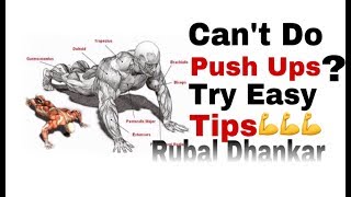 Cant Do Push Ups  Try easy Tips Rubal Dhankar [upl. by Lowry]