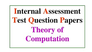 Internal Assessment Test Question Papers [upl. by Natalya]