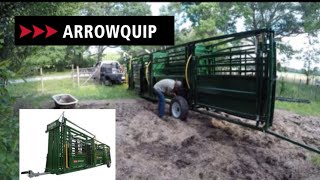 ArrowQuip QCatch 74 Series portable Chute Alley amp Tub real time set up So simple [upl. by Nowyt]