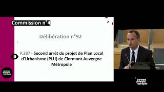 Vote sur le 2ème arrêt de PLUI  Conseil métropolitain du 8112024 [upl. by Shepperd]