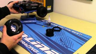 Installing Tires amp Wheels with Proline Racings Tire Bands and Glue [upl. by Stratton]