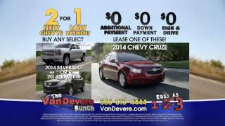 Two New Chevys for One Low Payment at VanDevere 2014 Malibu [upl. by Island]