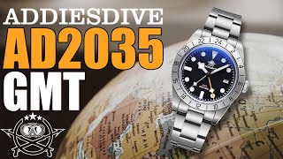 GMT kispénzért  Addiesdive AD2035 GMT [upl. by Aratahc]