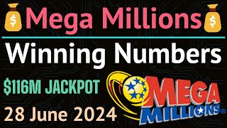 Mega Millions Winning Numbers 28 June 2024 Today Mega Millions Drawing Result Friday 6282024 [upl. by Gaskill]