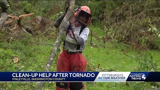 Cleanup underway after destructive Finleyville tornado [upl. by Orbadiah42]