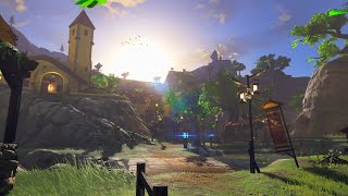 Zelda Ambience  Breath of the Wild  Hateno Village  No music  ASMR  Sleep Aid [upl. by Marten]