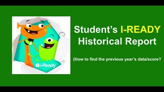 Historical ReportData from IREADY Diagnostic [upl. by Rozele761]