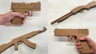 4 Incredible Cardboard Guns You Can Make at Home [upl. by Irod495]