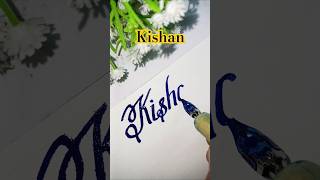 Beautiful name writing kishan shorts music song lyrics love spotify viralvideo penname art [upl. by Stoat]