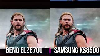 BenQ EL2870U vs Samsung 4K HDR TV [upl. by Adnawal]