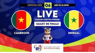 JOUR 6 QUART DE FINALE  🇨🇲 CAMEROUN vs 🇸🇳 SENEGAL  CAN HANDBALL SENIORS DAMES KINSHASA 2024 [upl. by Brok447]