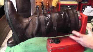 Stretching Dubarry Boots to a 20 inch calf [upl. by Pelson923]