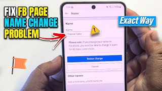 Facebook Page Name Change Problem Solve  Change FB page name [upl. by Sokim]