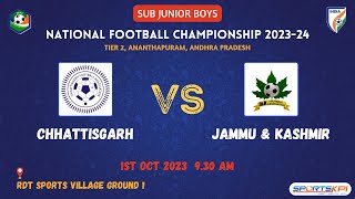 Chhattisgarh VS Jammu amp Kashmir  Sub Junior Boys NFC 202324  LIVE [upl. by Kanter]