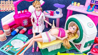 12 Minutes Satisfying Barbie Doctor Toy ASMR Pregnant Doll Set Disney Princess Carriage Toy Set [upl. by Kaine]