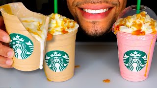 ASMR EDIBLE STARBUCKS DRINKS CUP MUKBANG CHOCOLATE DIY JERRY EATING DRINKING NO TALKING ART [upl. by Asir]