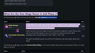 Mage Runes Prediction in Phase 2 l Mage Sod Classic WoW [upl. by Valentino]