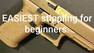 Glock Stippling Tutorial Easiest Pattern for Beginners DIY Tips and Techniques [upl. by Yadseut]