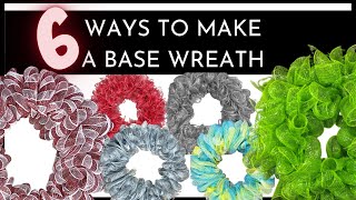 6 WAYS TO MAKE A DECO MESH BASE WREATH  HOW TO MAKE A WREATH COMPILATION 2021 wreathtutorial [upl. by Notlaw]