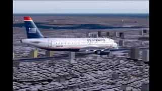 US Airways 1549 Miracle on the Hudson River Simulation [upl. by Nomrah282]