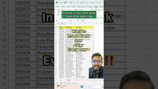 Dont Insert Blank Rows in Excel Like this‼️Instead Use Amazing Trick excel exceltips shorts [upl. by Diaz984]