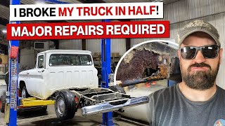 Rusted and Busted DIY Frame Repair 1962 Chevrolet C10 Shortbed Budget Friendly Pickup Truck [upl. by Alodie362]