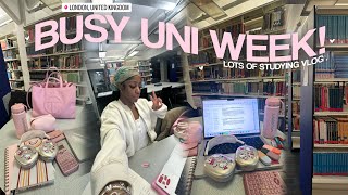 study vlog 🖇️ managing busy uni days productive study tips student success at college 2024 [upl. by Iharas]