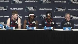 Keith Dambrot Duquesne players after NCAA Tournament win over BYU [upl. by Meeharbi]