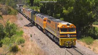 FREIGHT TRAINS DIVERT VIA THE ADELAIDE HILLS  Grain amp Rare SCT Freight [upl. by Jotham376]