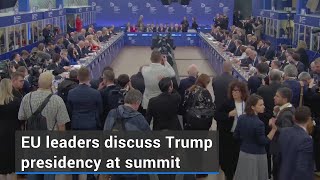 EU leaders discuss Trump presidency at Budapest summit [upl. by Alyek178]