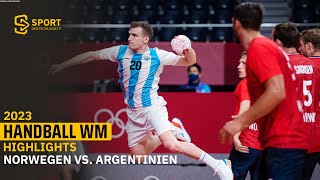 Mit einem deutlichen Sieg setzt sich Norwegen gegen Argentinien durch  SDTV Handball [upl. by Suoicul]